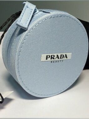 Prada Round Cosmetic Pouch - Pale Blue